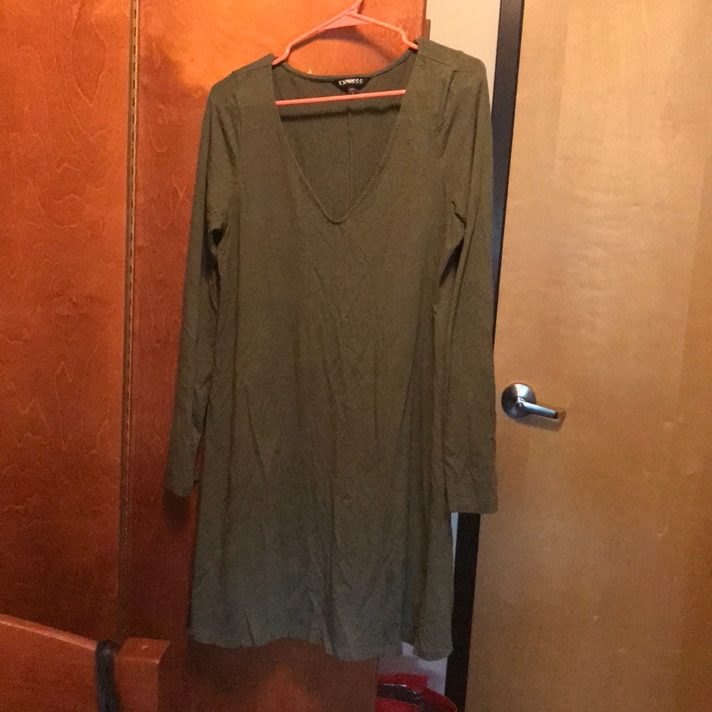 Express dress olive